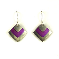 LAYERED THREE SQUARES EARRINGS
