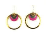 LARGE RING W/LAYERED CIRCLES EARRINGS