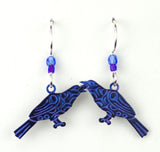 Blue Raven Earrings