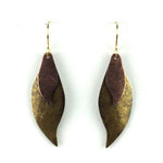 Two-part curved leaves - Brass and Copper
