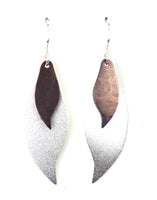 Two-part curved leaves - Silver and Copper